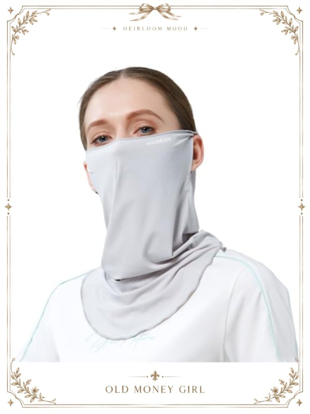UPF 50+ Ice Silk Face Mask Neck Gaiter Ear Loops Cooling Balaclava